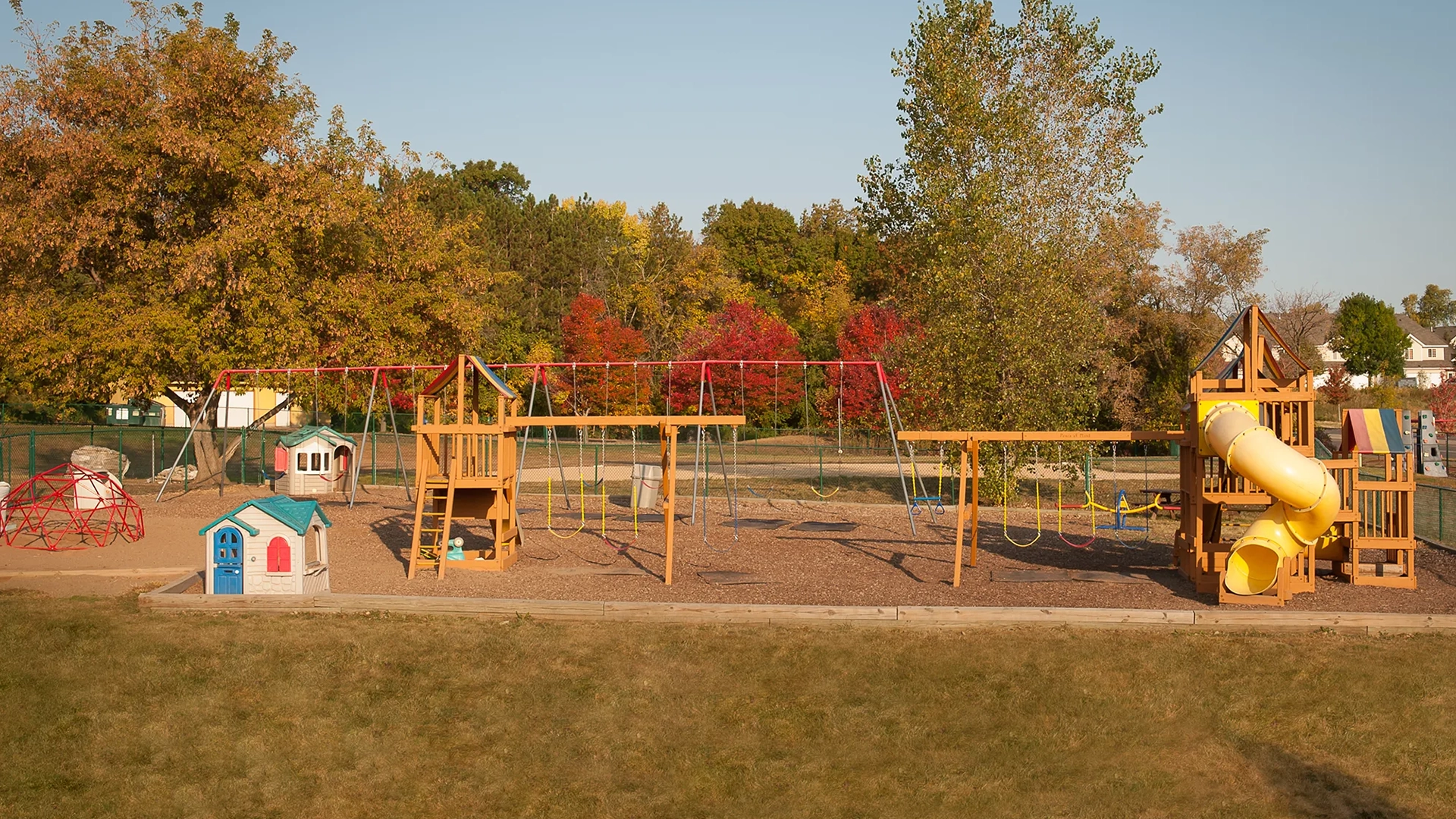 Playground area outside Peace of Mind daycare